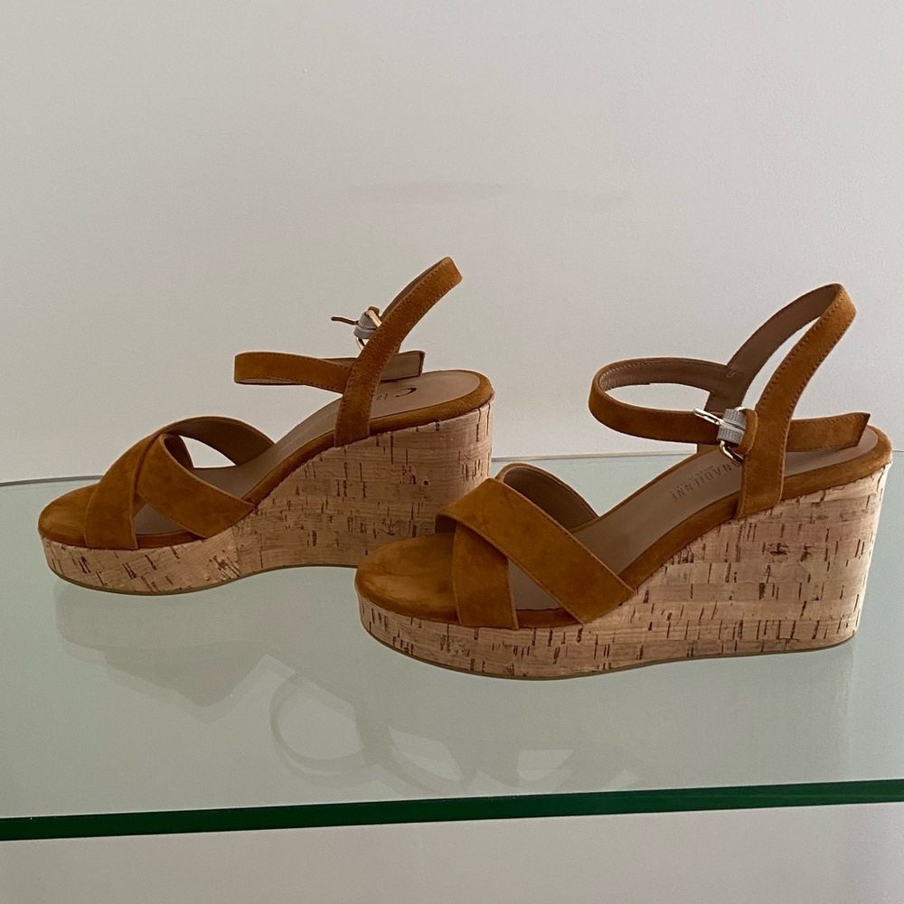 Suede Wedge Sandals